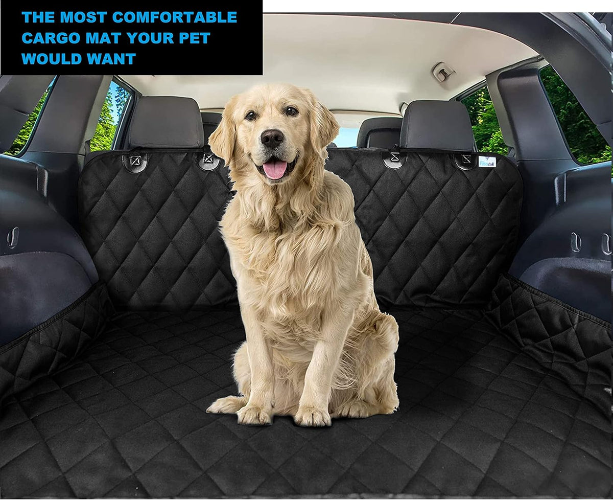 SUV Cargo Liner for Dogs Heavy Duty Waterproof Nonslip Car Trunk Mat Seat Cargo Cover Side and Bumper Protector Pet Cargo Liner Large Standard Universal fit Pack of 2 P31788