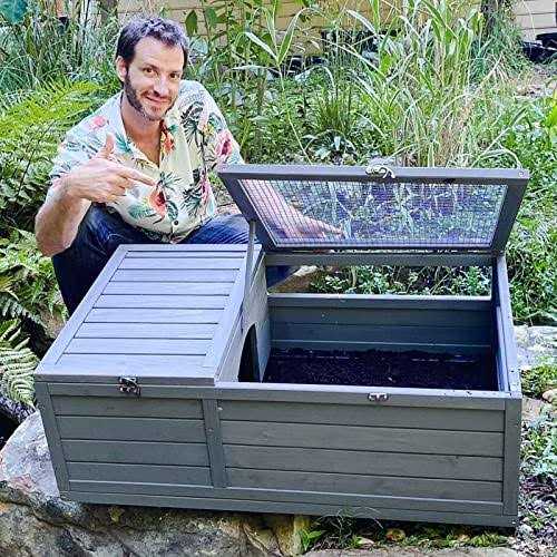 Wooden Tortoise House Large Tortoise Habitat Cage Indoor Tortoises Enclosure R77672