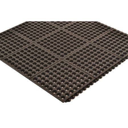Interlock Drainage Mat, Black, 3 Ft. x 3 Ft. O8600