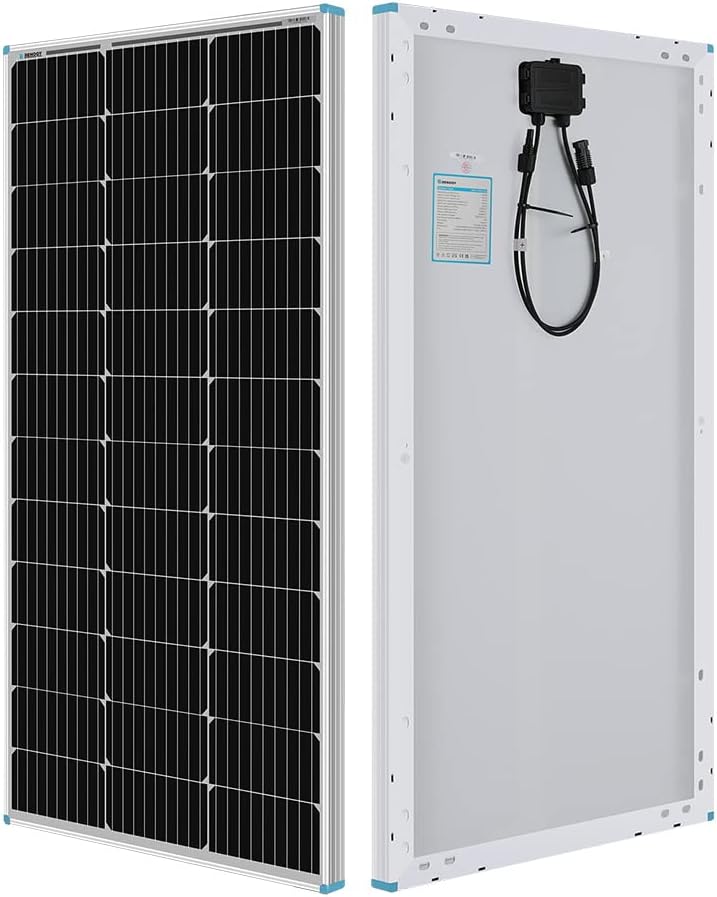 100 Watt 12 Volt Monocrystalline Solar Panels 2-Pack Z606598