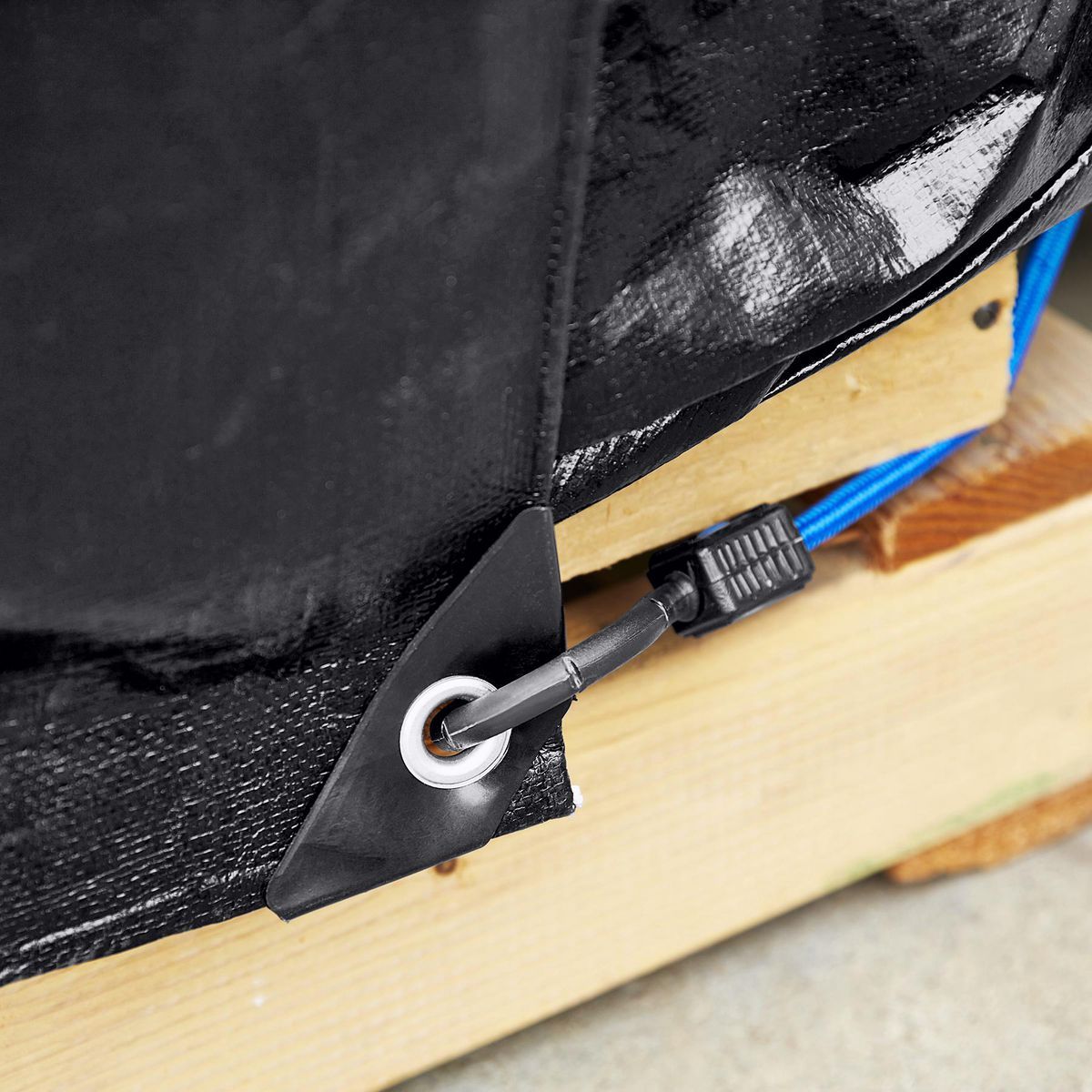 18 ft. x 24 ft. Silver and Black Weather-Resistant Tarp S3660
