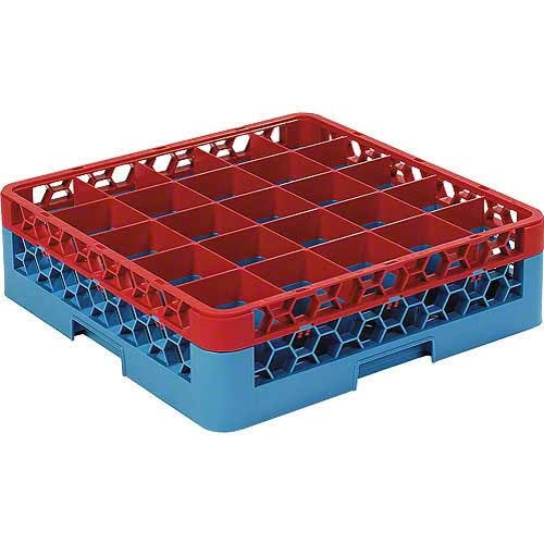 25 Compartment Red Glass Rack with 1 Extender U73877