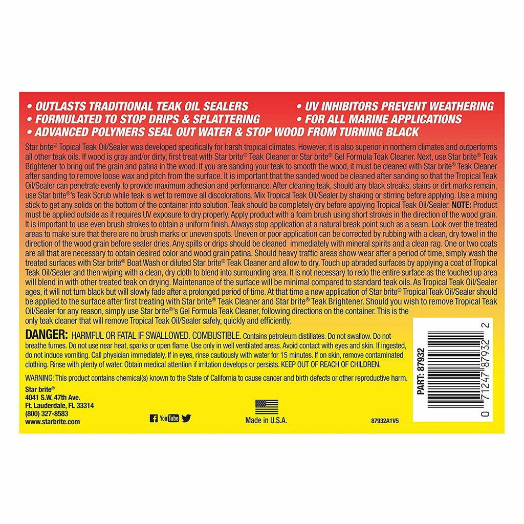 Tropical Teak Oil/Sealer Light - 32 oz K516