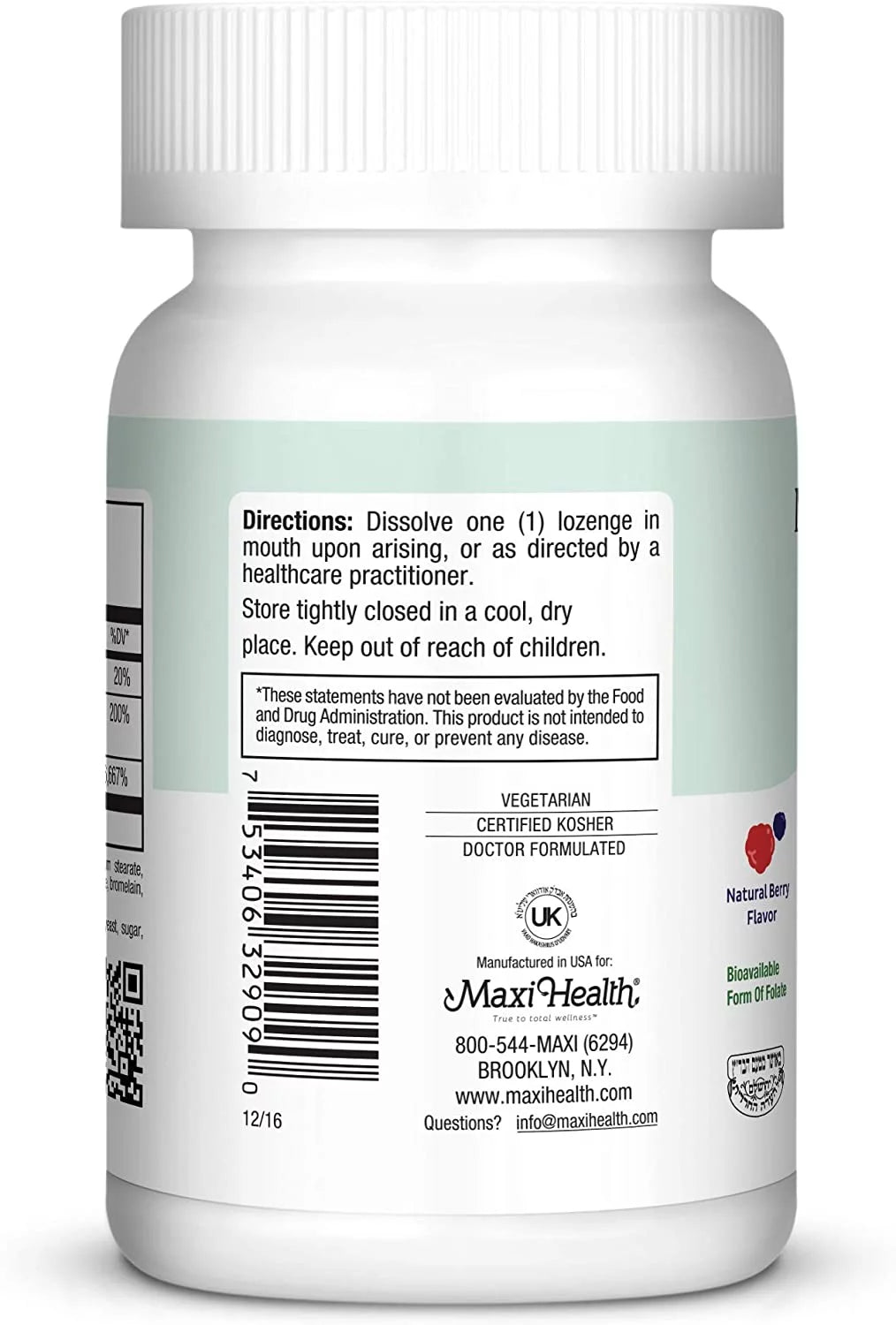Berry Flavor B12 & B6 Lozenges K448