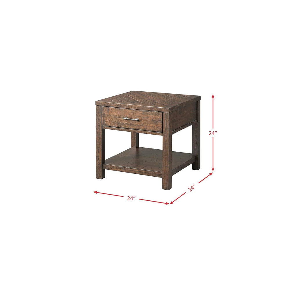 Square End Table in Walnut J73596