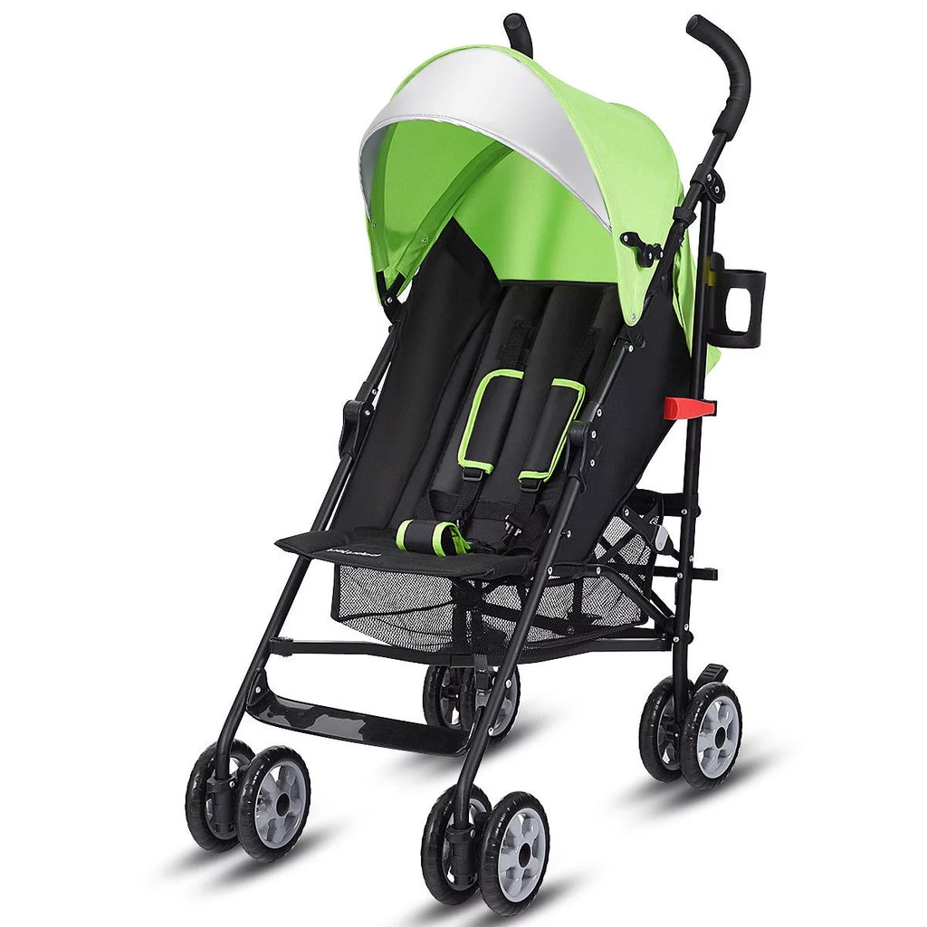 Folding Lightweight Umbrella Stroller with Storage Basket Black J25692