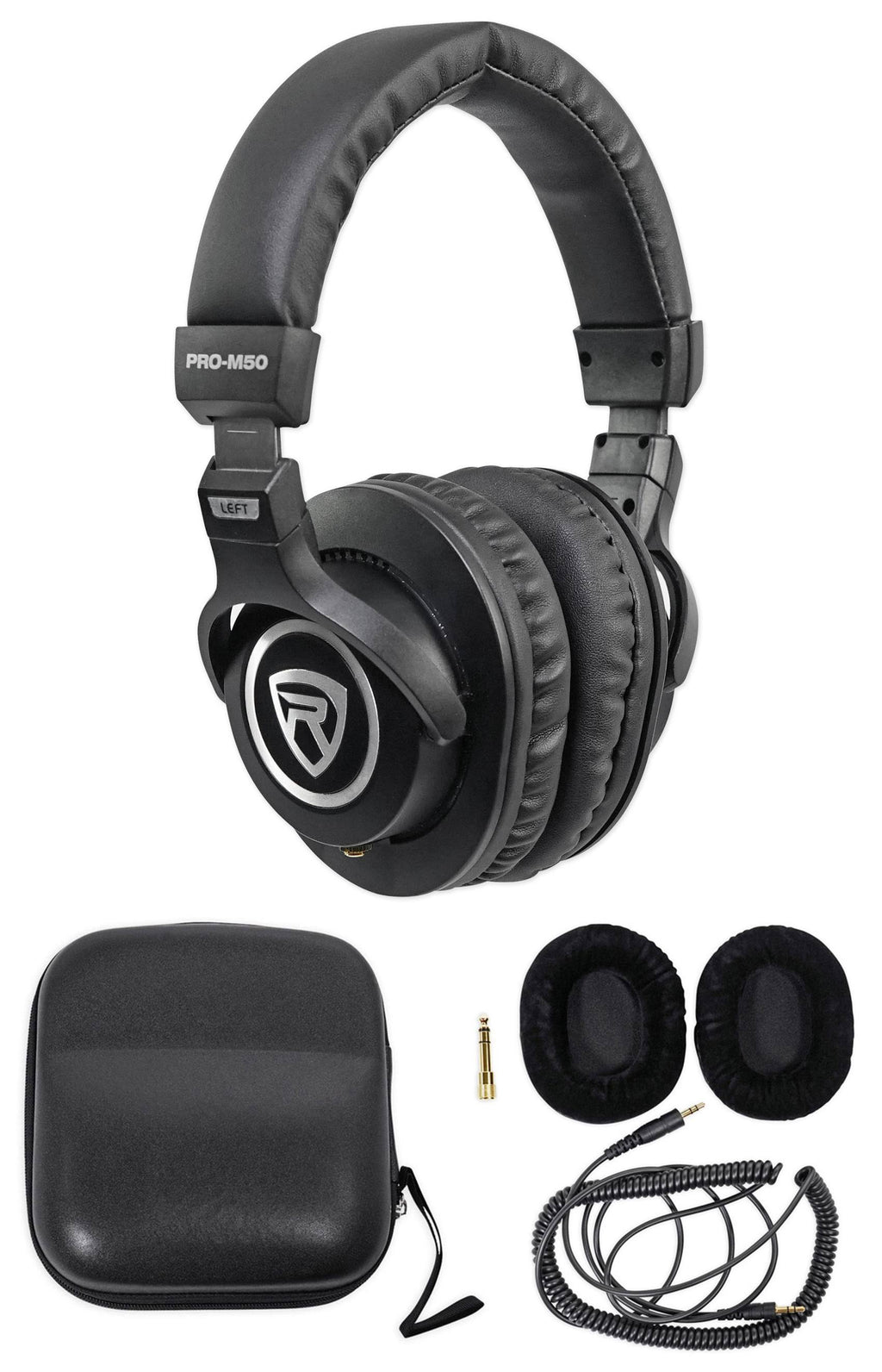 300W Dual Active Studio Monitors with Stands Headphones Mic Y678