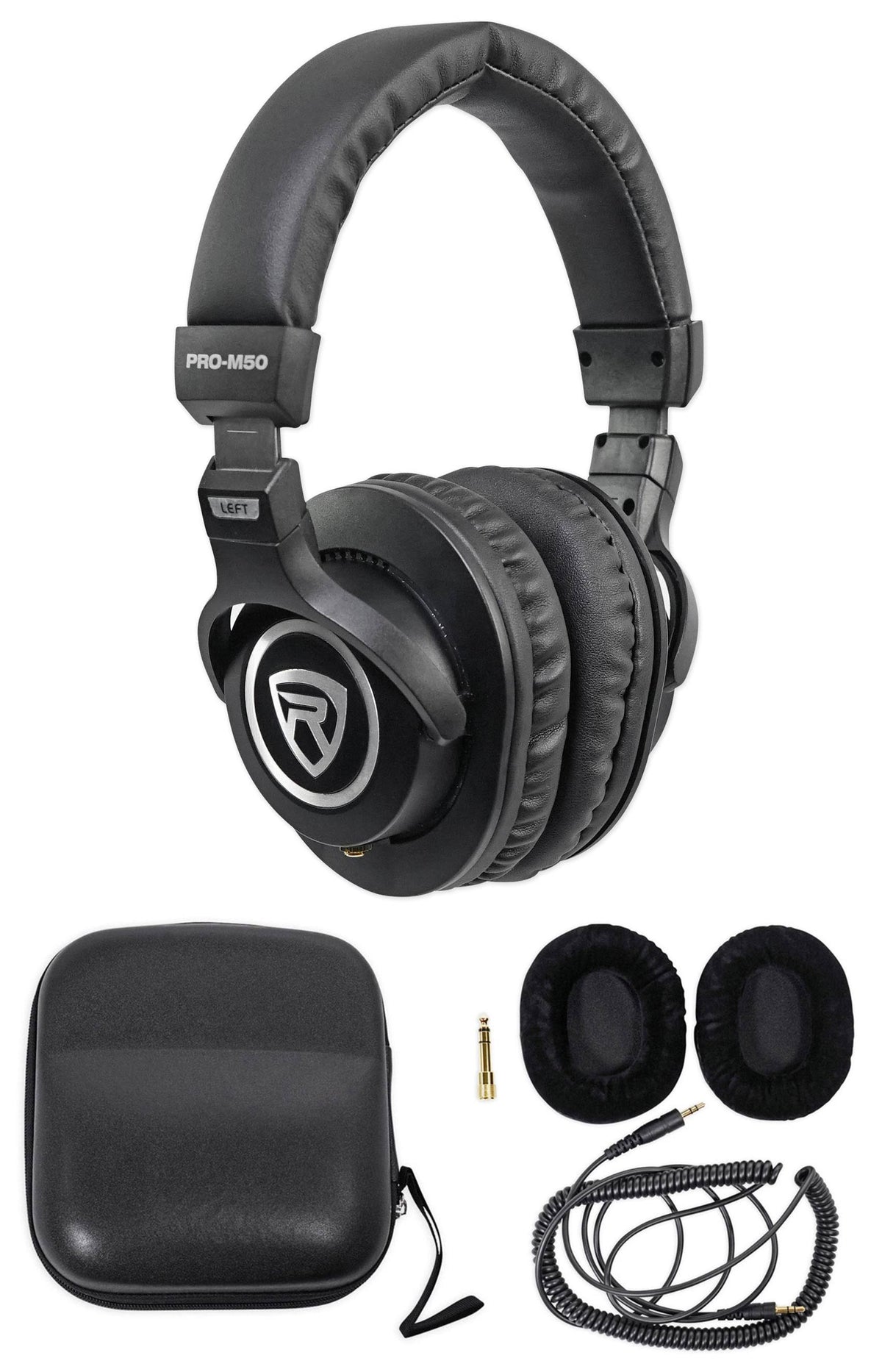 300W Dual Active Studio Monitors with Stands Headphones Mic Y678