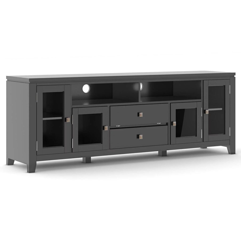 Black Wood TV Media Stand W67108