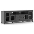 Black Wood TV Media Stand W67108