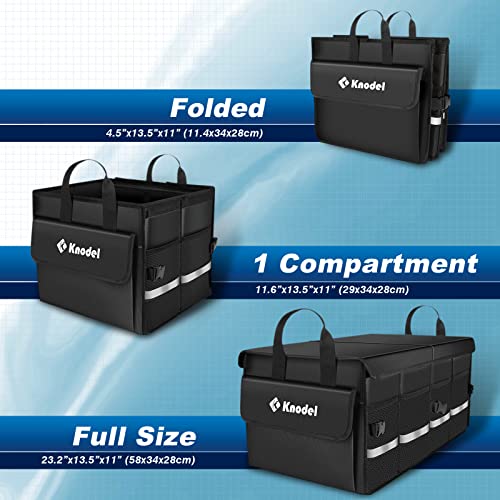 Collapsible Car Trunk Organizer with Lid, Black T7800