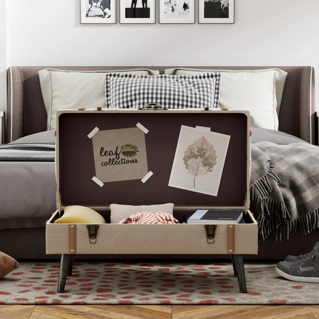 Modern Upholstered Storage Ottoman Q7279