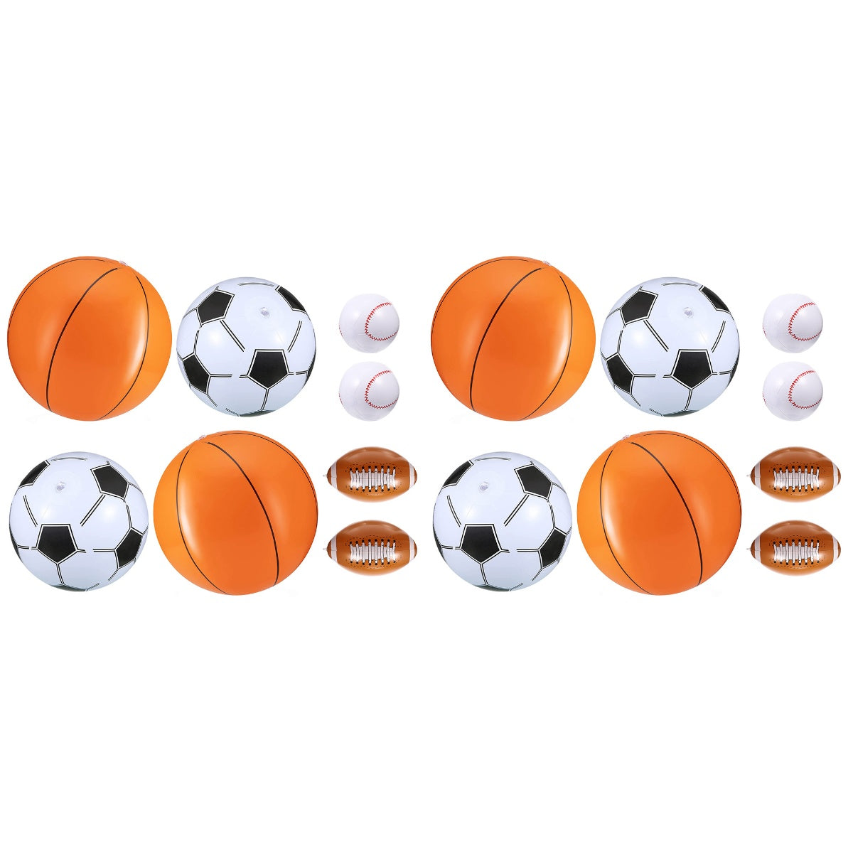 16 Pcs Inflatable Beach Ball Set W129996