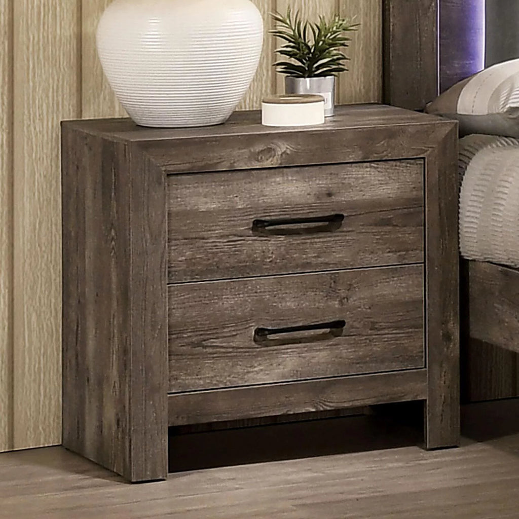 Natural Tone Wood King Bedroom Set 5pcs C8281
