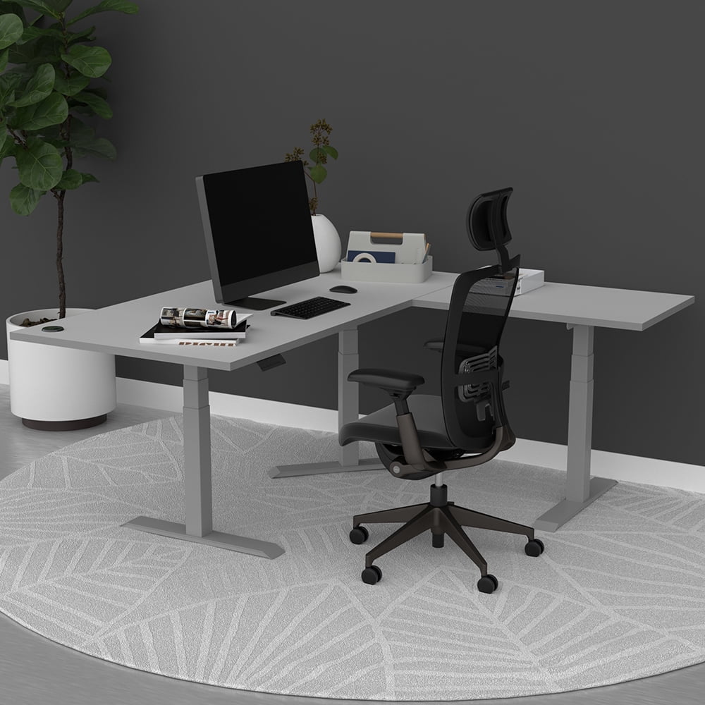 L-Shaped Electric Height Adjustable Desk 6' X 6' N8837