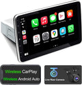 10.1 Inch Single Din Car Radio with Wireless CarPlay Backup Camera Touchscreen Head Unit S439166