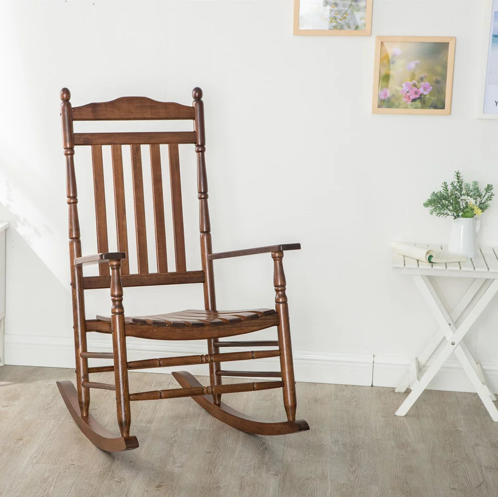 Brown Wooden Outdoor Rocking Chair Z6725