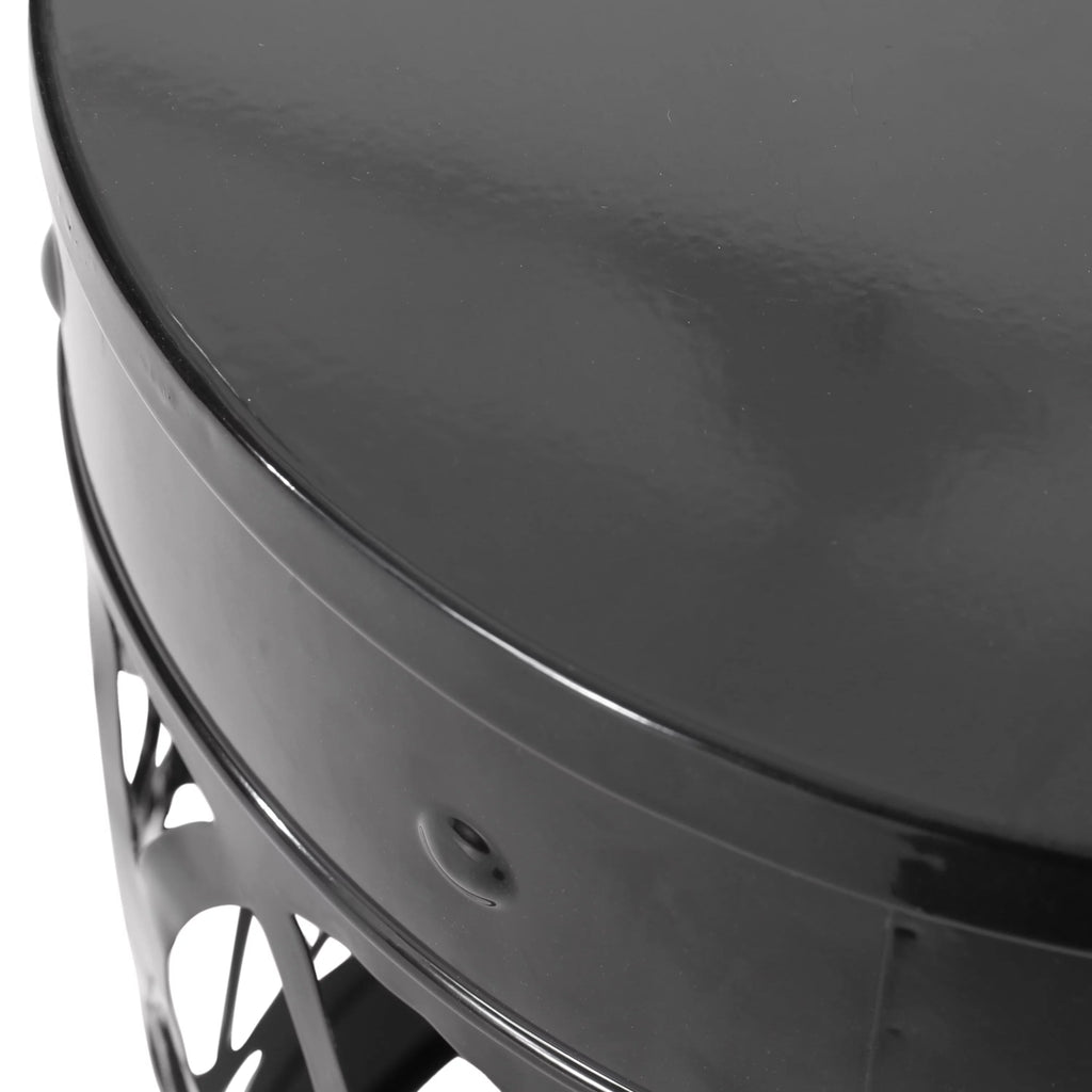 Black 18 inch Metal Side Table M4452