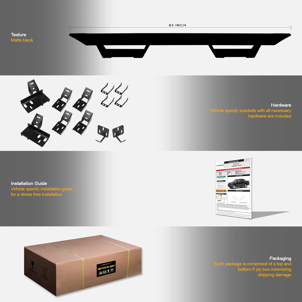 Matte Black Side Nerf Bars Running Boards Q27101