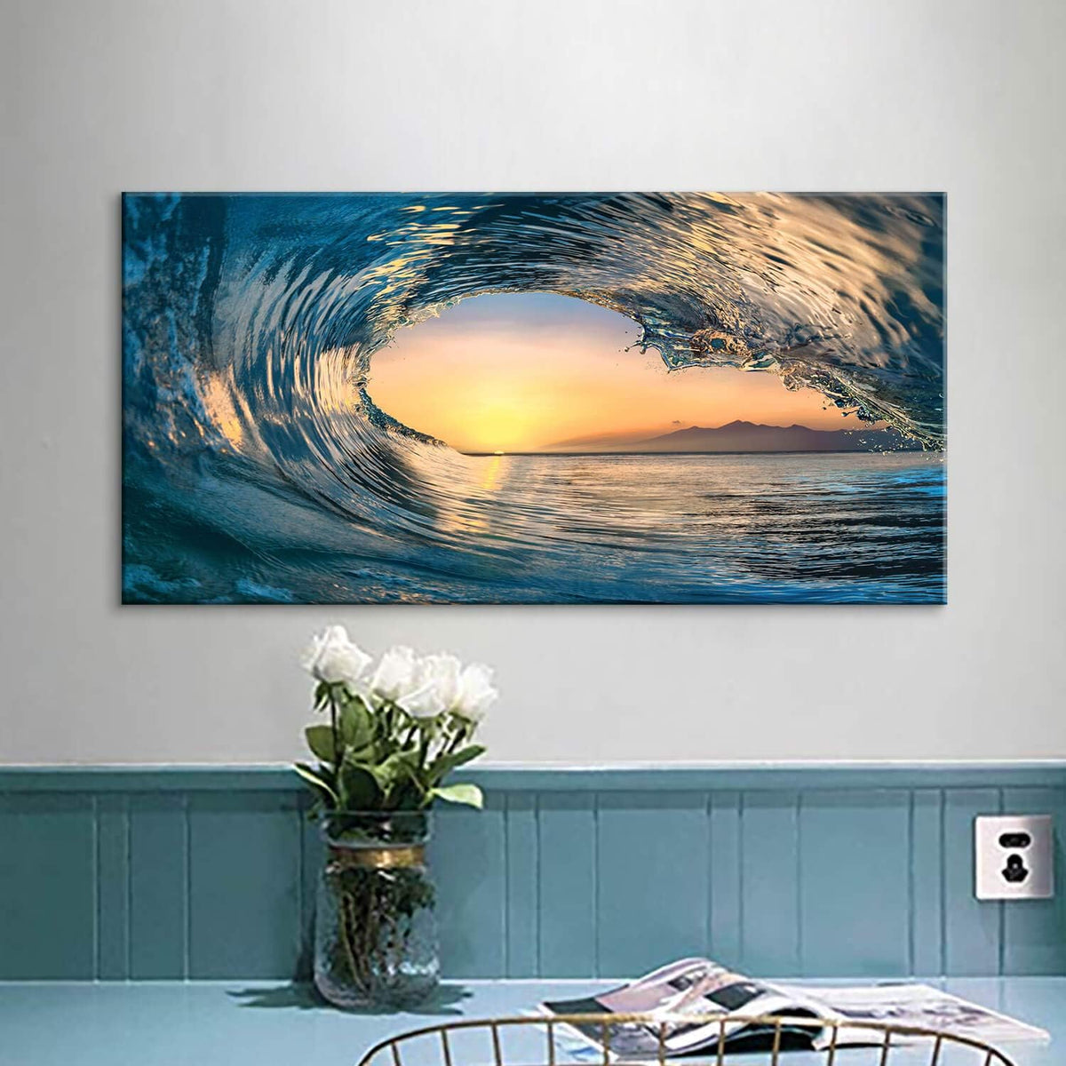 Ocean Wave Picture Wall Art Canvas Prints H8193