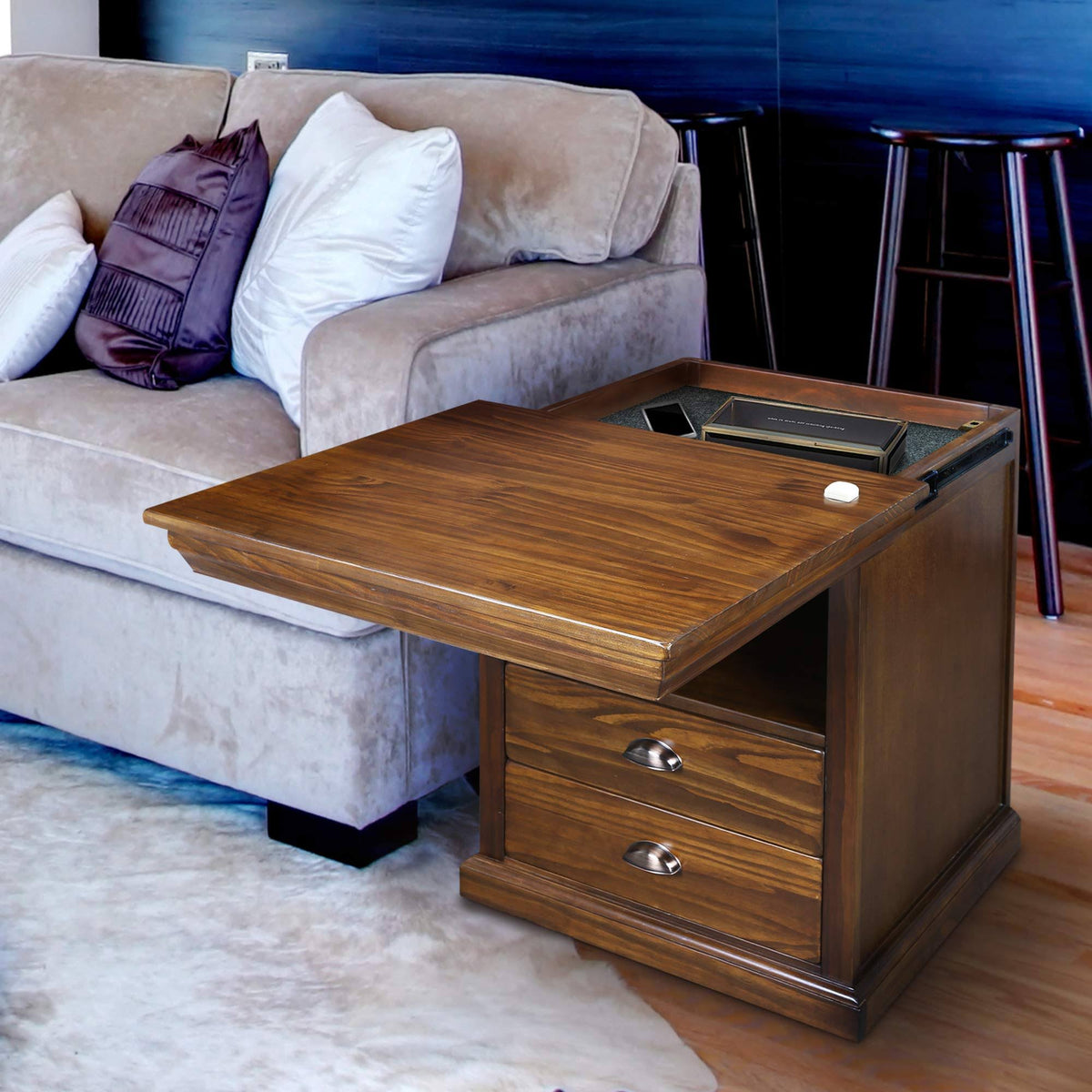 Nightstand with Concealed Compartment I159