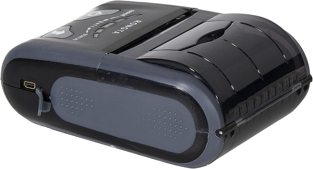 Portable Receipt Printer 58mm Direct Thermal Printer with Bluetooth USB, Grey, Pack of 2 W524