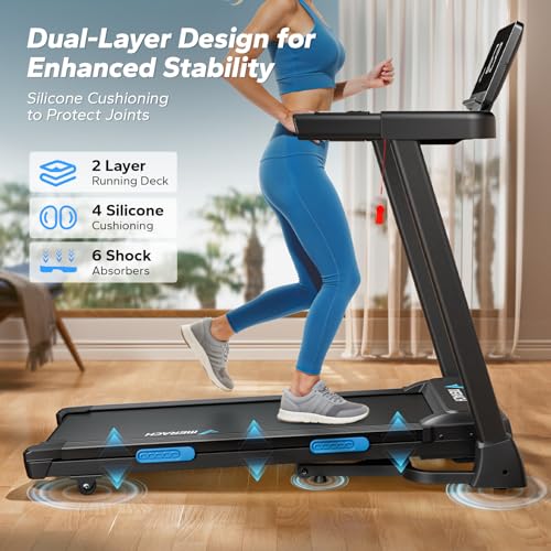 Foldable Treadmill with Incline, 7.5MPH, 16.5" Wider Belt O515