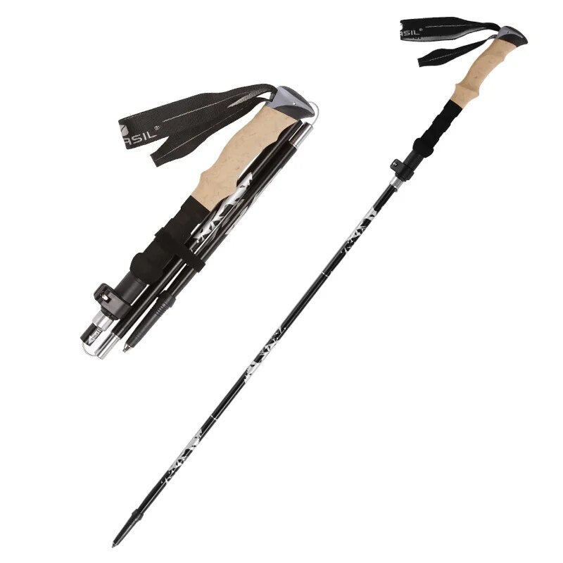 Red 135cm Ultralight Folding Trekking Poles Z3434