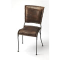 Leather Dining Side Chair in Dark Brown H35268