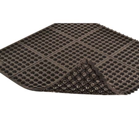 Interlock Drainage Mat, Black, 3 Ft. x 3 Ft. O8600