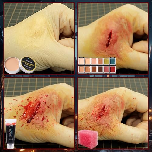 Halloween SFX Makeup Kit 12 Colors Face Body Painting S4627