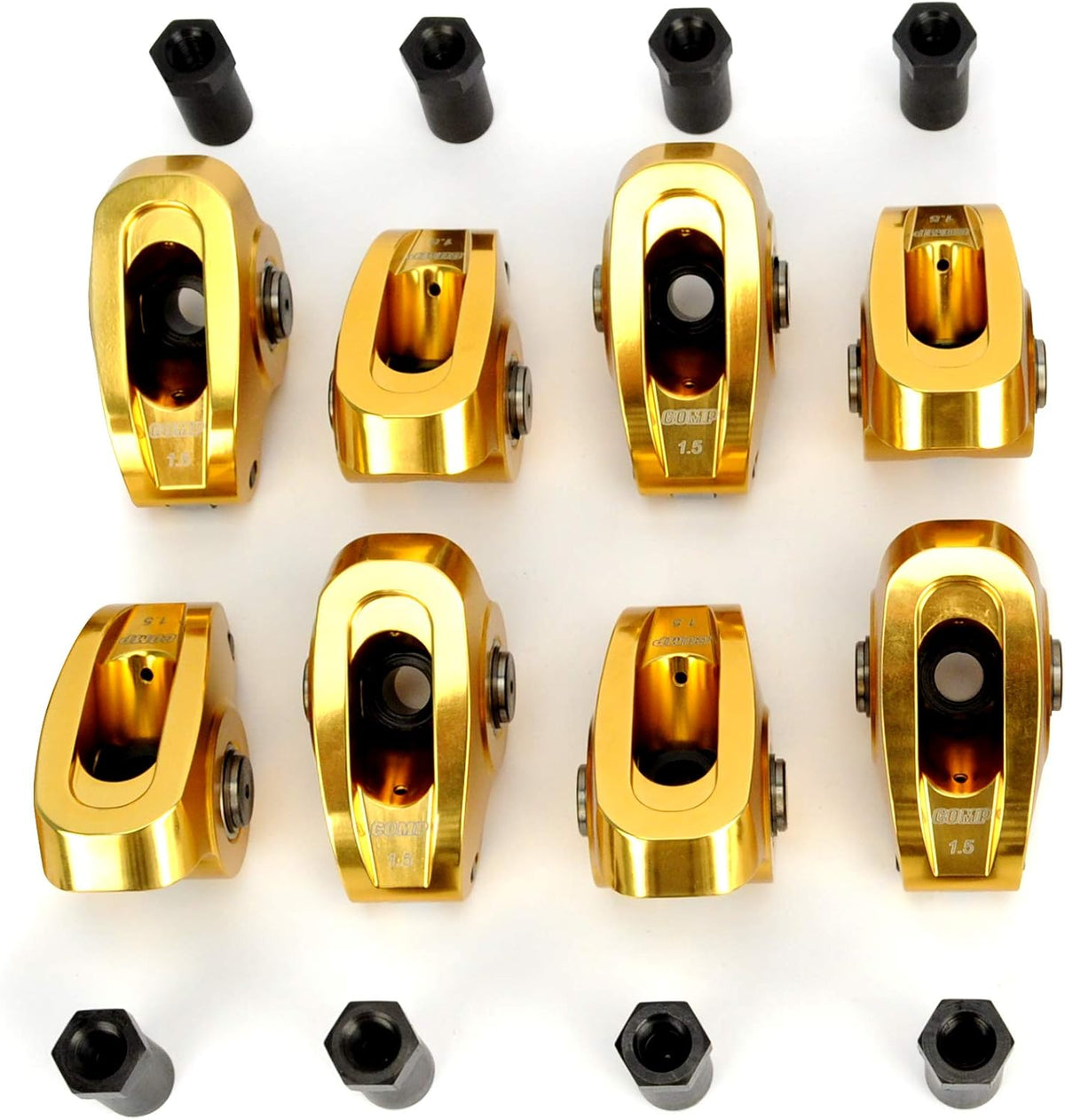 Aluminum Roller Rocker Arm with 1.5 Ratio and 3/8 Stud Diameter, Set of 8 A734