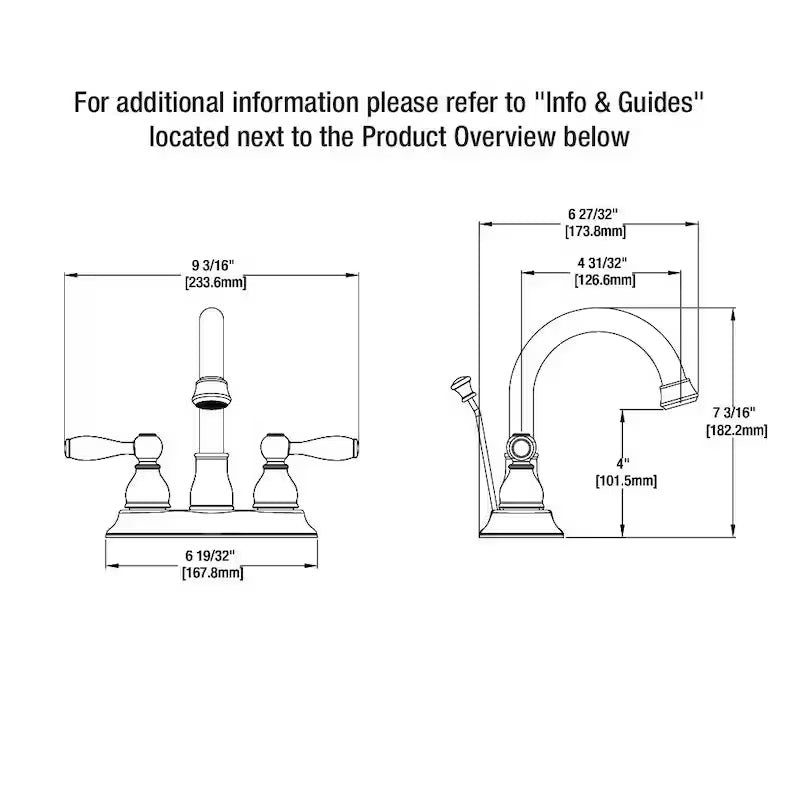2-Handle High-Arc Bathroom Faucet in Polished Chrome B916444