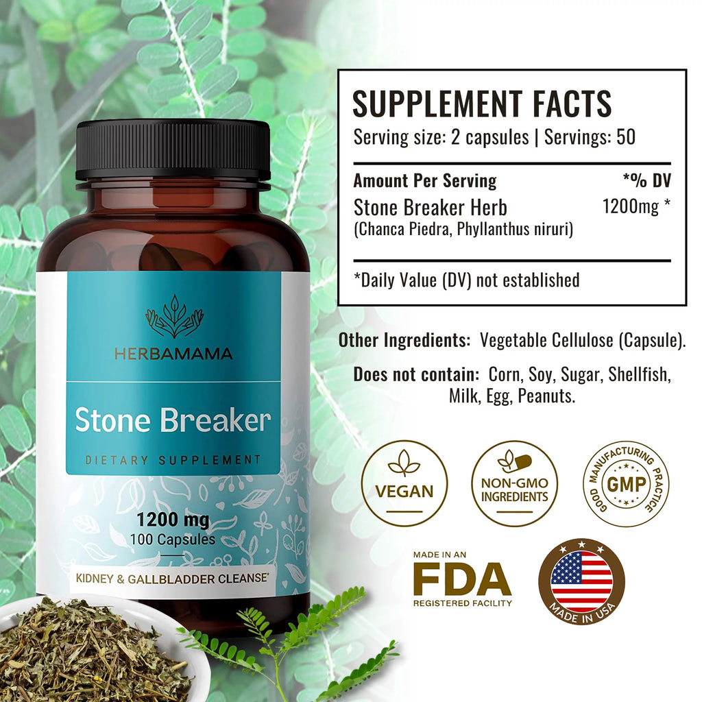 100 Capsules Organic Chanca Piedra X59237