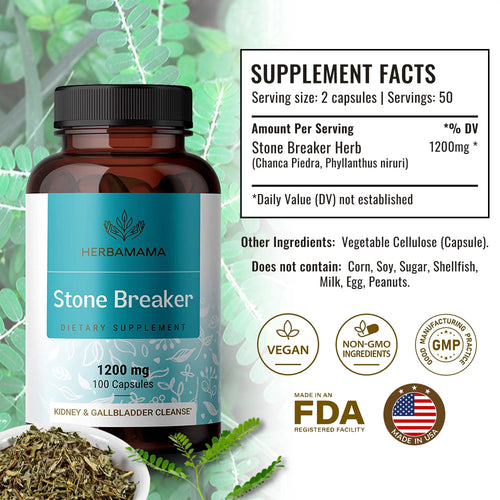 100 Capsules Organic Chanca Piedra X59237