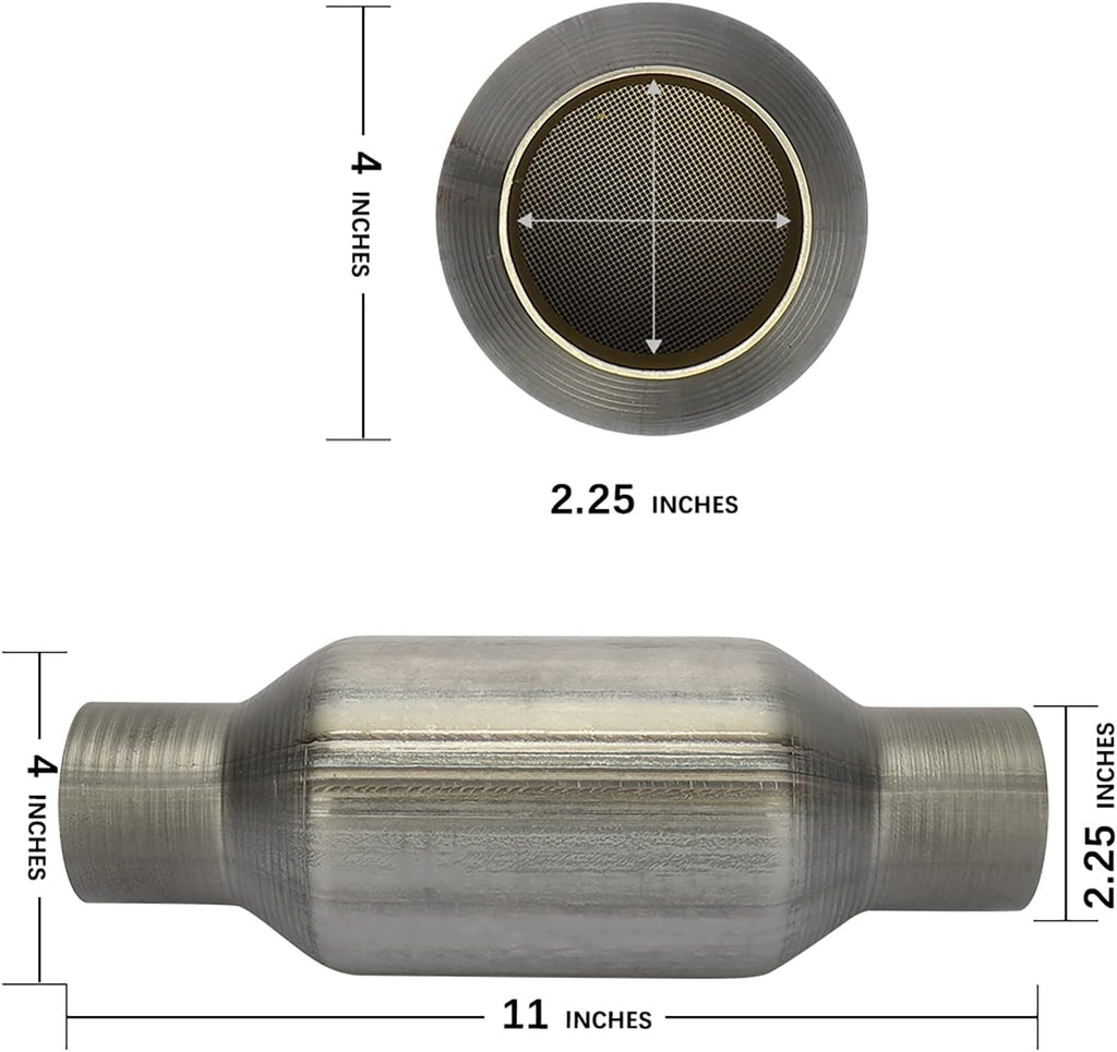 2.25" Inlet/Outlet Universal Catalytic Converter Pack of 2 O775