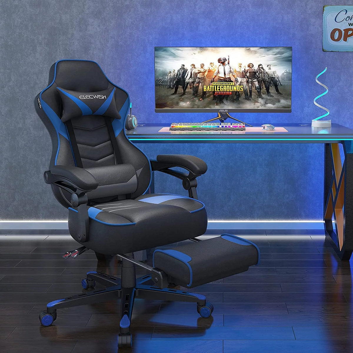 Reclining Ergonomic Gaming Chair with Footrest G880
