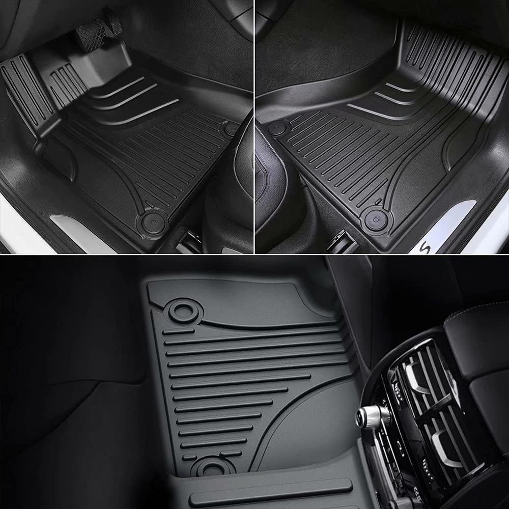 TPE Heavy Duty All Weather Car Floor Mats Full Set 1st & 2nd Row C6424