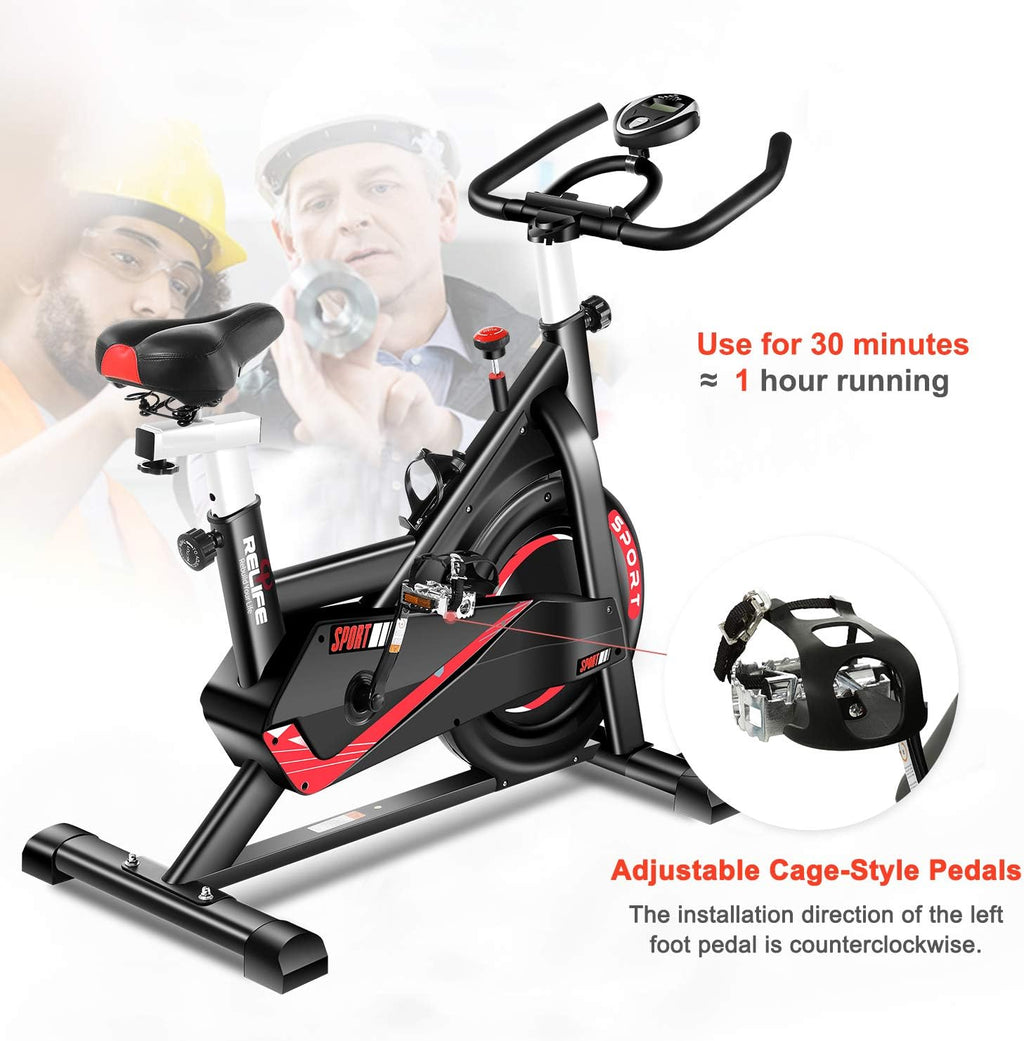 Exercise Bike Indoor Cycling Bike Stationary Flywheel Bicycle with Resistance J2619