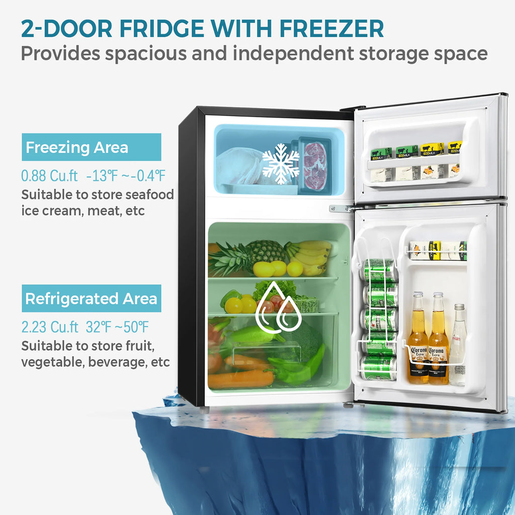 3.3 CU.FT. Compact Refrigerator with Freezer V6113