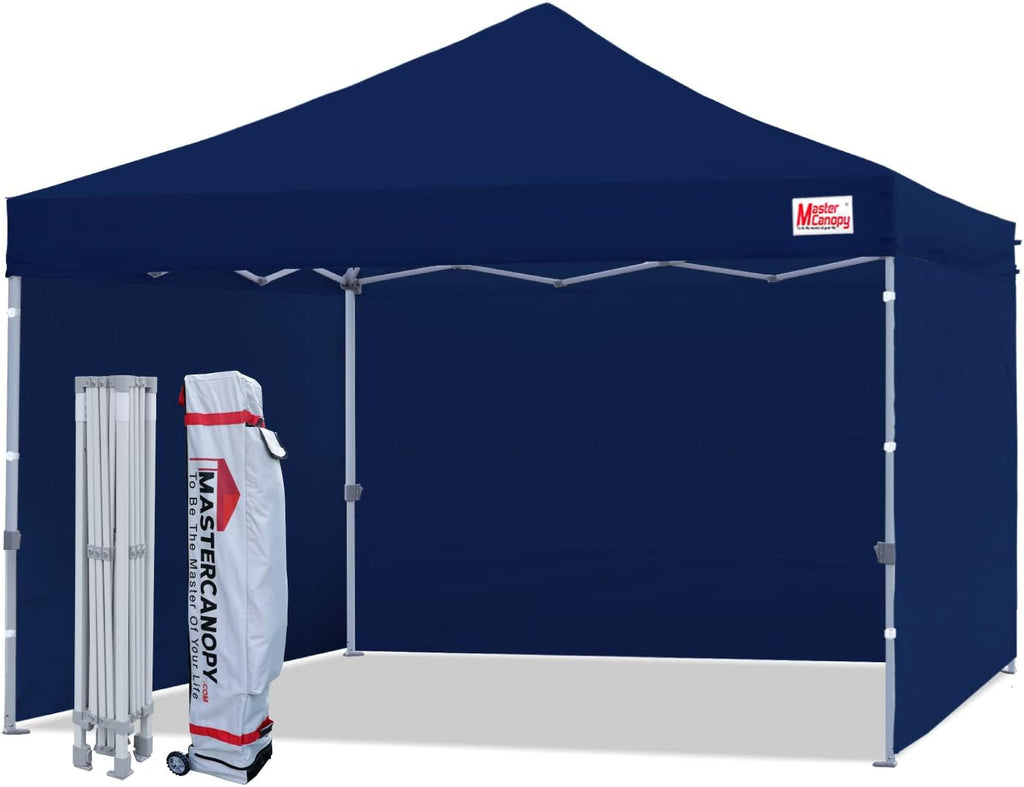 Pop-up Canopy Tent 10x10 Heavy Duty Instant Canopy with Sidewalls Pure White X64781