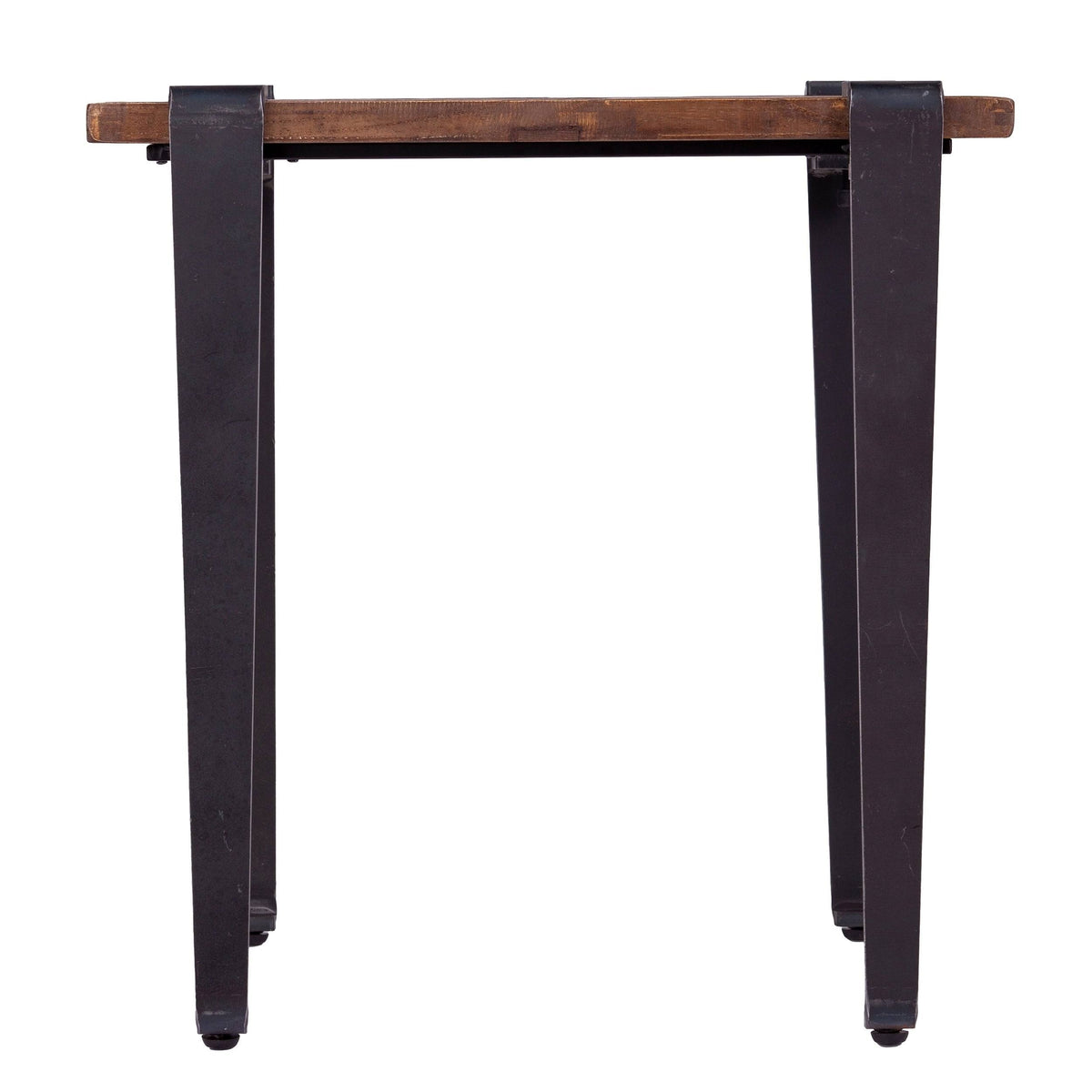 Square Metal and Reclaimed Wood End Table V7071