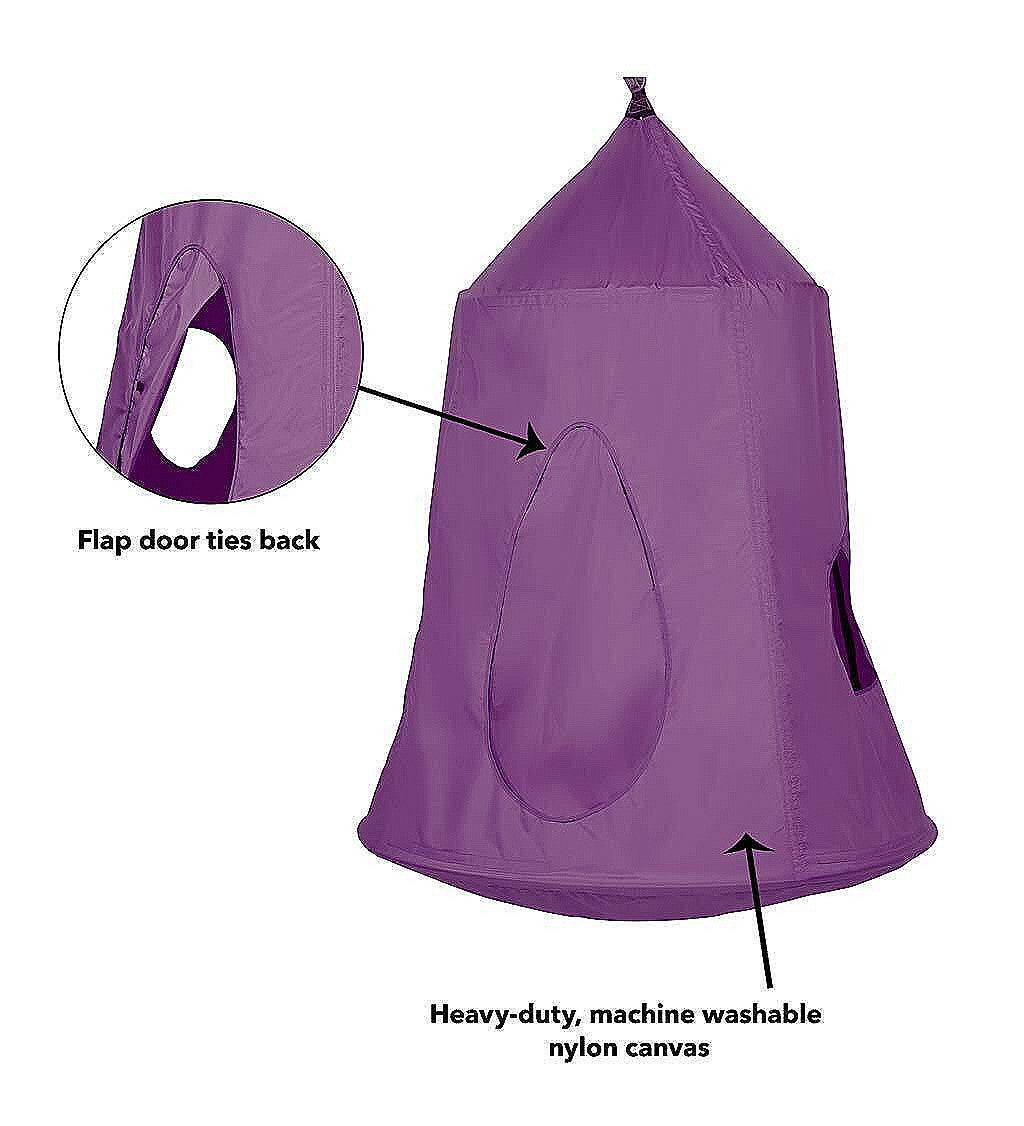 Purple Nylon Hanging Tent with Inflatable Cushion C65837