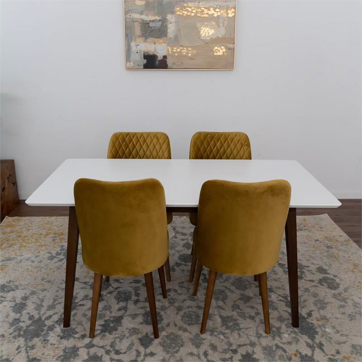 Mid Century Modern Dining Table Set for 4 U57227