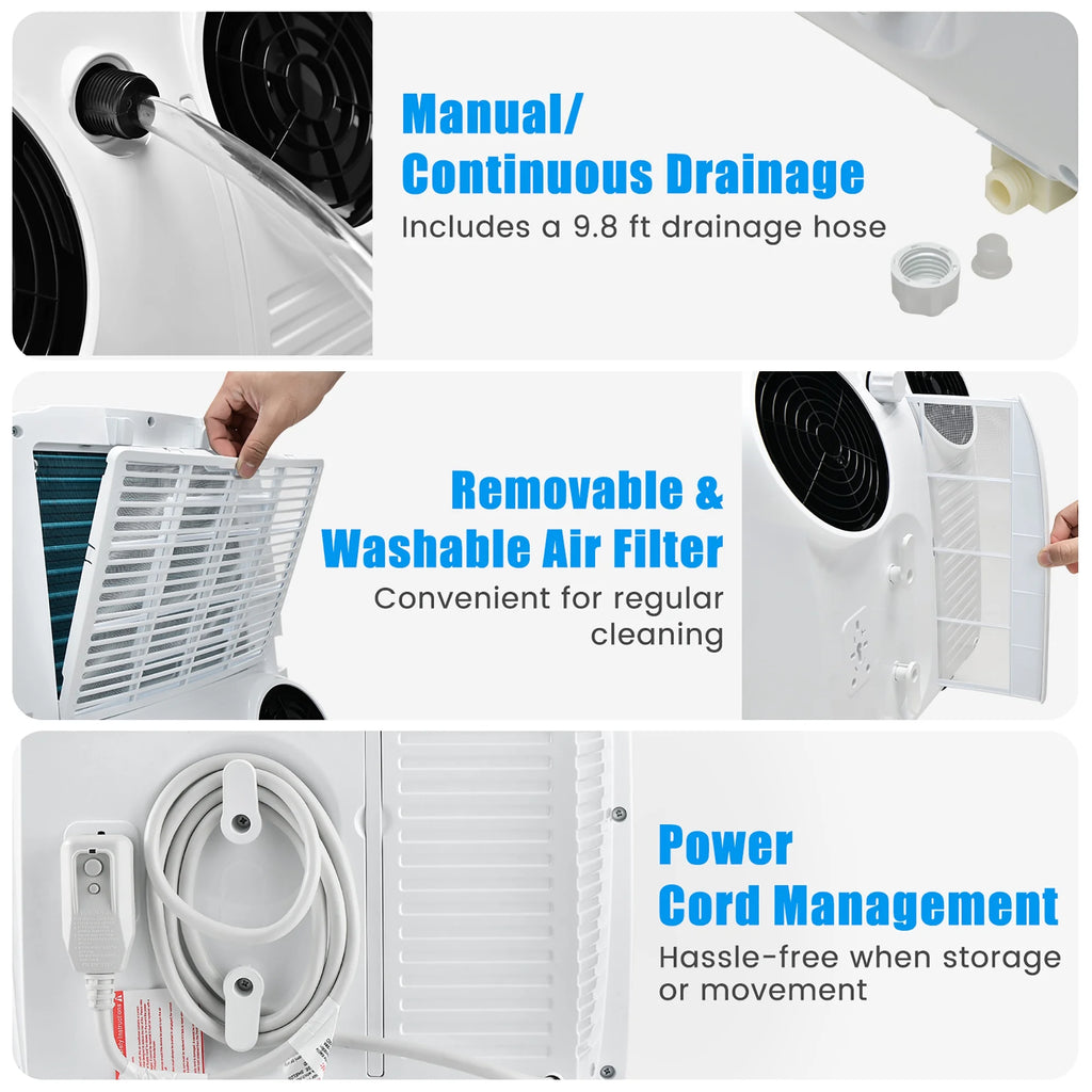 8000 BTU Dual Hose Portable Air Conditioner Q415272