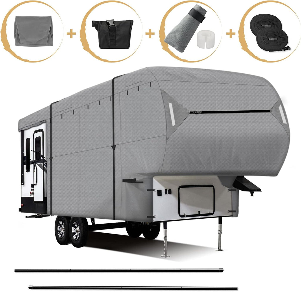5th Wheel RV Cover 37'-41' 4 Layers Anti-UV Rip-Stop W5392
