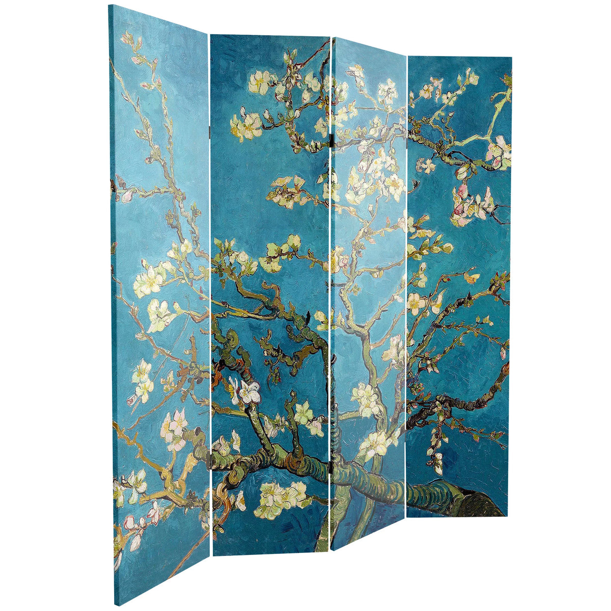 6 ft. Tall 4 Panel Canvas Screen D839