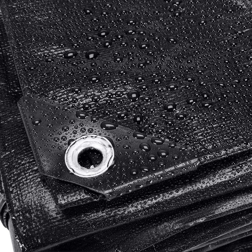 18 ft. x 24 ft. Silver and Black Weather-Resistant Tarp S3660