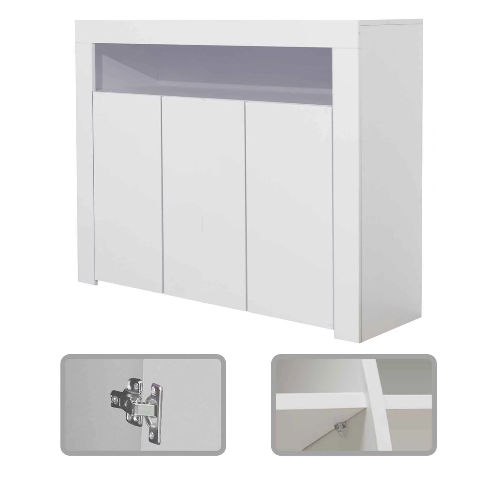 Wood Storage Cabinet with LED Light P3937