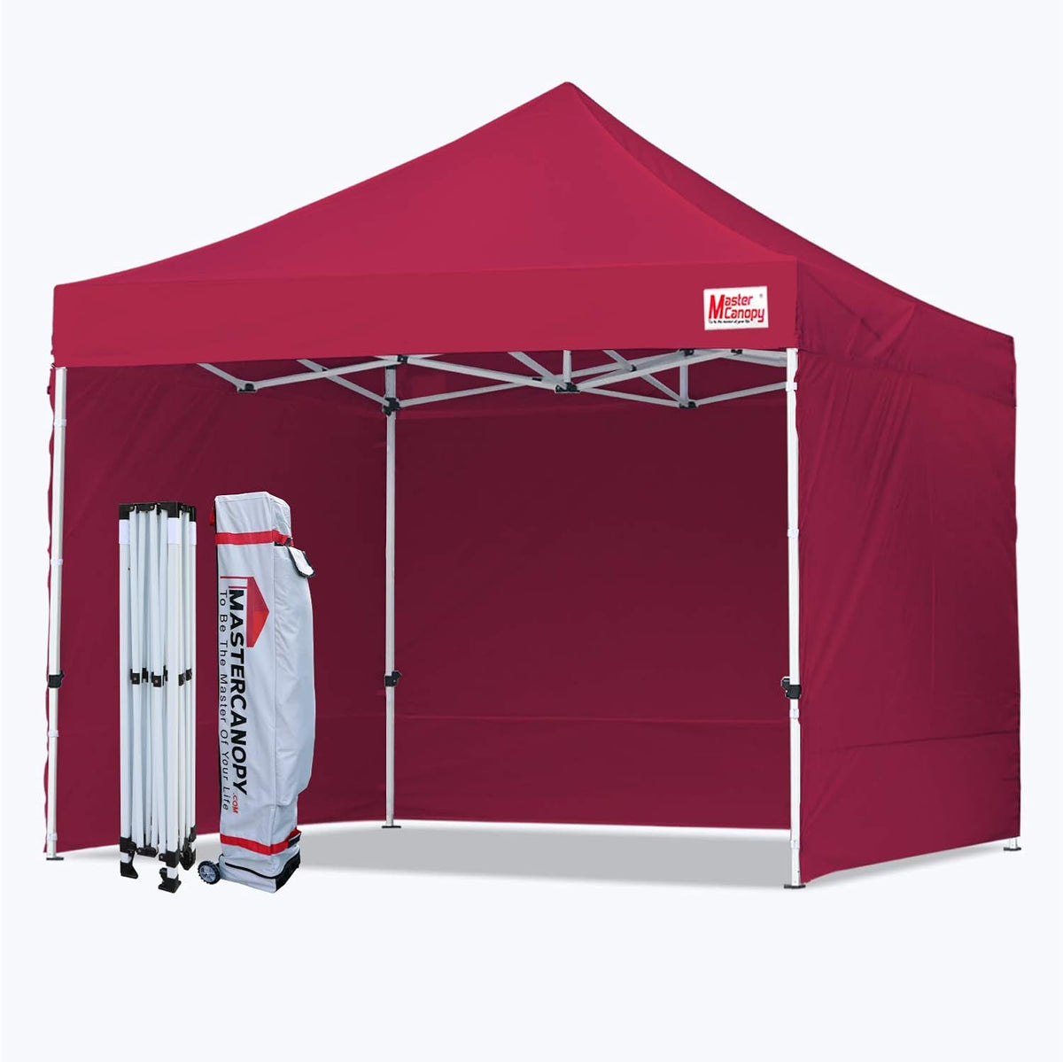 Pop-up Canopy Tent 10x10 Heavy Duty Instant Canopy with Sidewalls Pure White X64781
